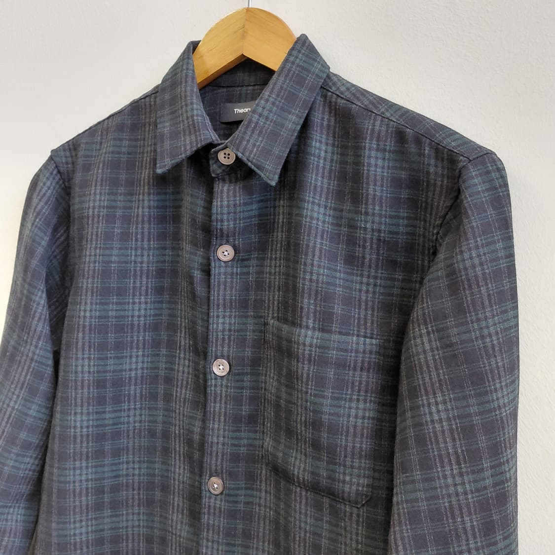 Theory 체크 셔츠 XS 남자 (90) 상품이미지3