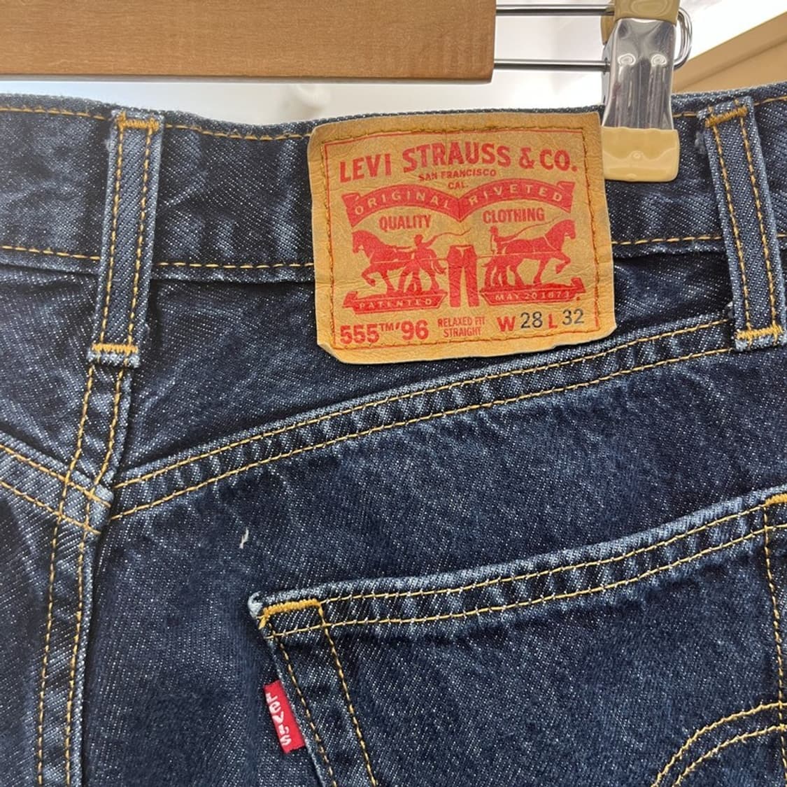 리바이스 555 96 모던시크 캐주얼 진청 데님팬츠 28인치 C10319 상품이미지5