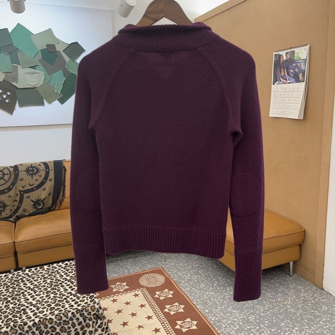 폴로 랄프로렌 90's 딥퍼플 램스울 캐시미어 가디건 S C09264 상품이미지4