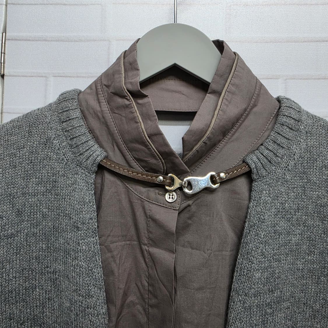 파비아나필리피 2in1 울 캐시미어 실크 가디건 셔츠 48사이즈 상품이미지2