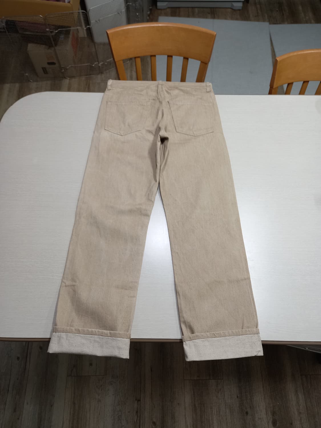 31 새상품 UNIFORM BRIDGE 셀비지 일자진 베이지 31-496 상품이미지2