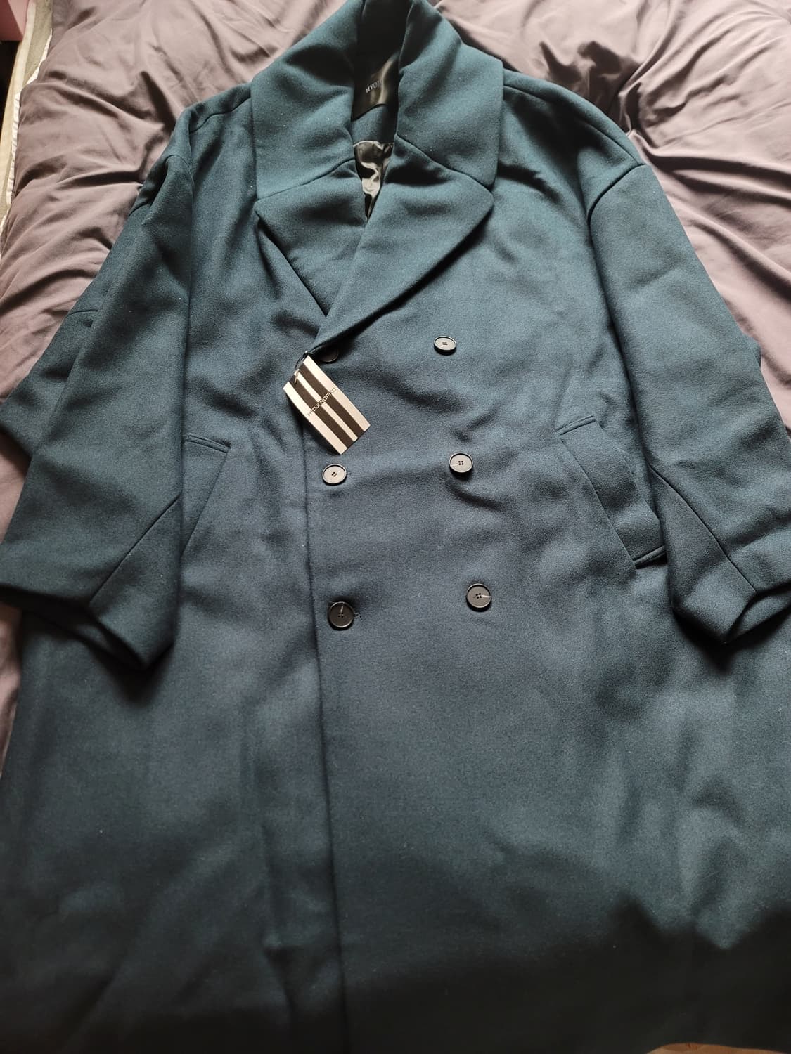 [L]효지노리코 엑스트라 더블 코트 다크그린 상품이미지8