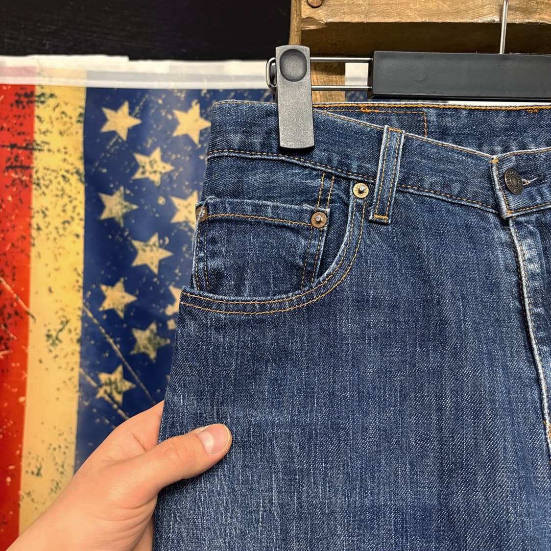 00s 리바이스 517 부츠컷 빈티지워싱 인디고 블루 데님팬츠 N393 상품이미지5