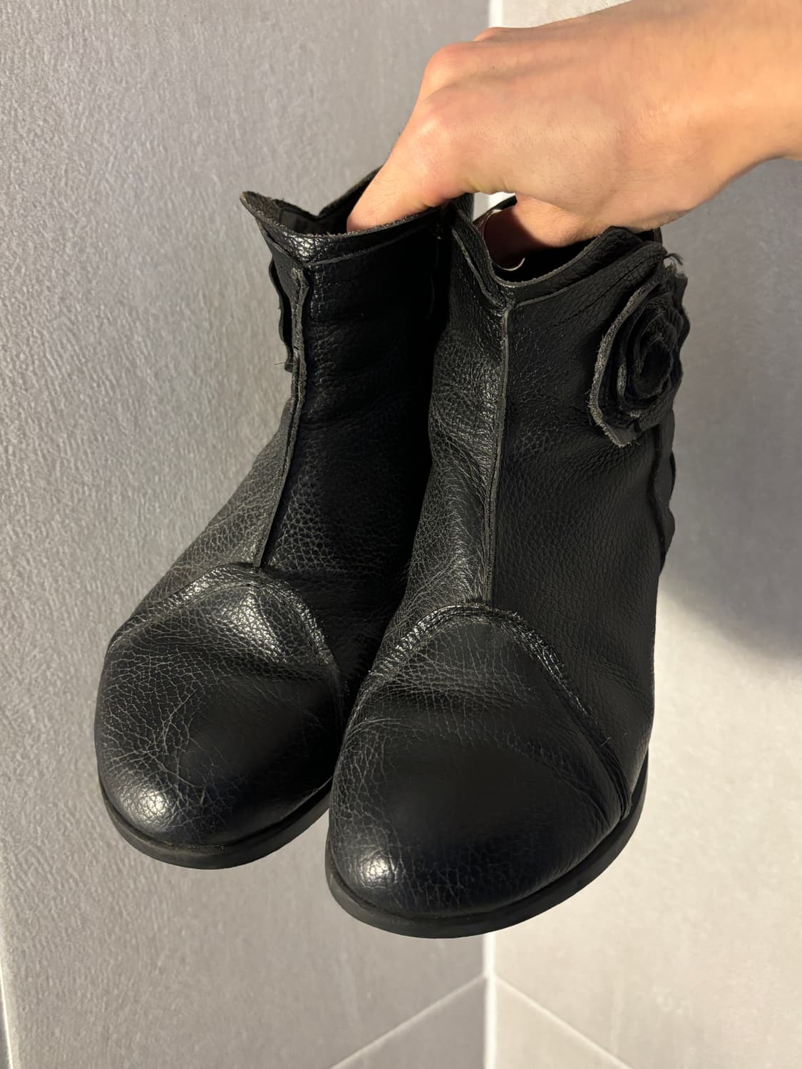 Jpn 빈티지 레더 앵클부츠 상품이미지2