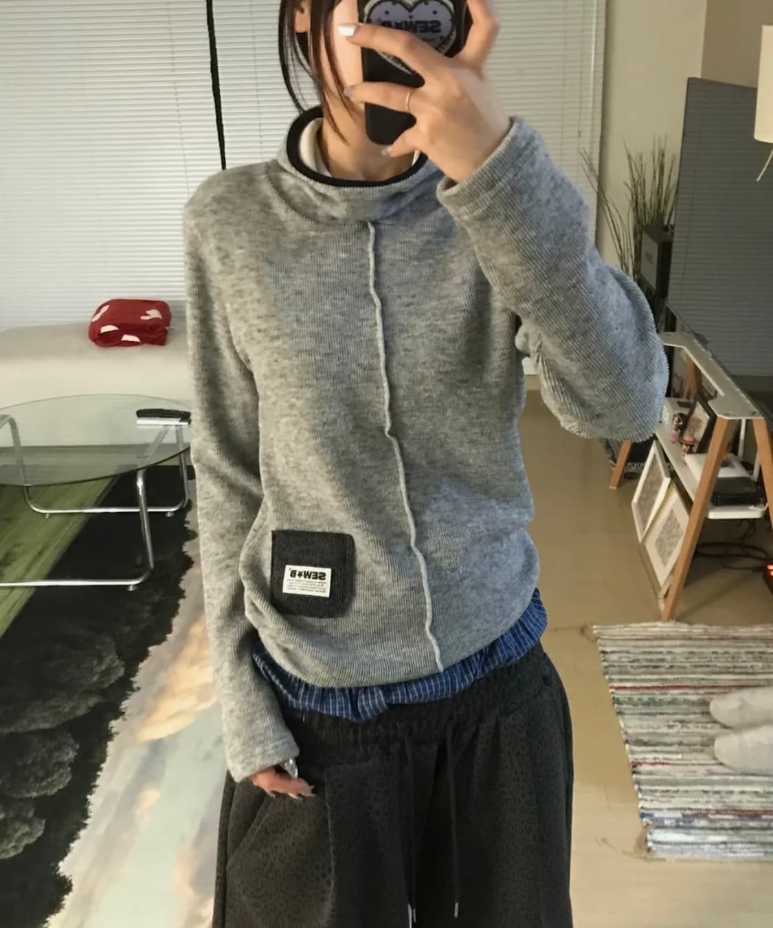 쏘비 바라클라바 후드티 상품이미지1