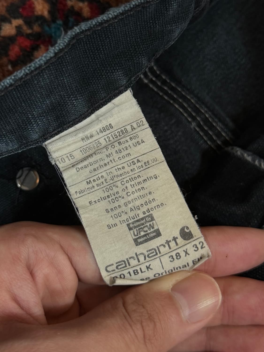 OG USA Made 칼하트 B01 더블니 팬츠 칼하트 썩블니 상품이미지9