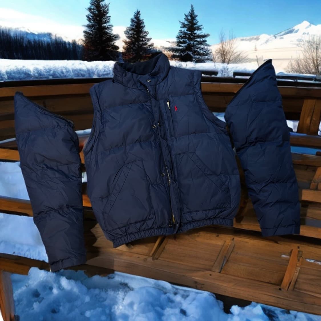 폴로 랄프로렌 크롭패딩 조끼변형 (S) 상품이미지2