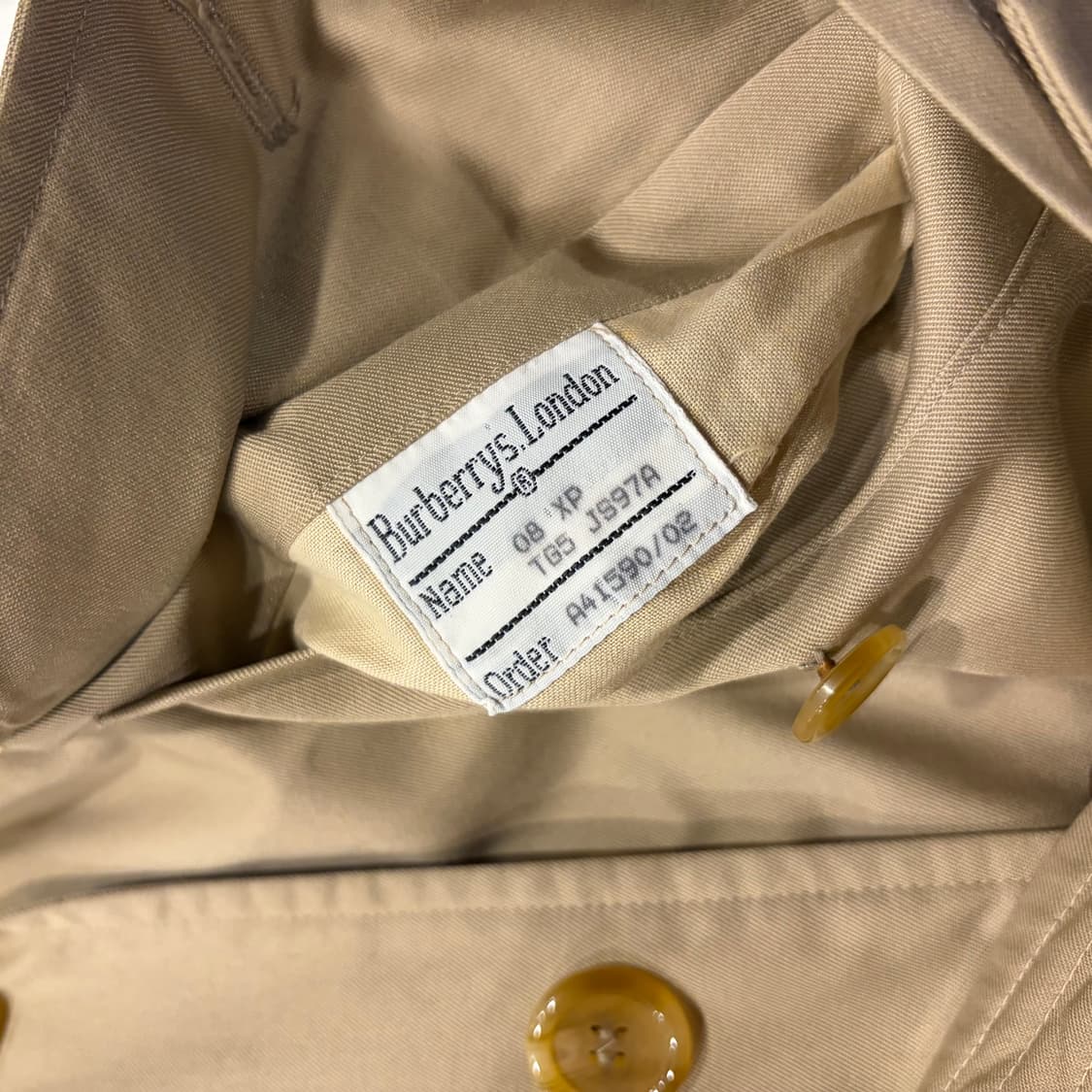 버버리 체크 안감 베이지 트렌치코트 C917 상품이미지5