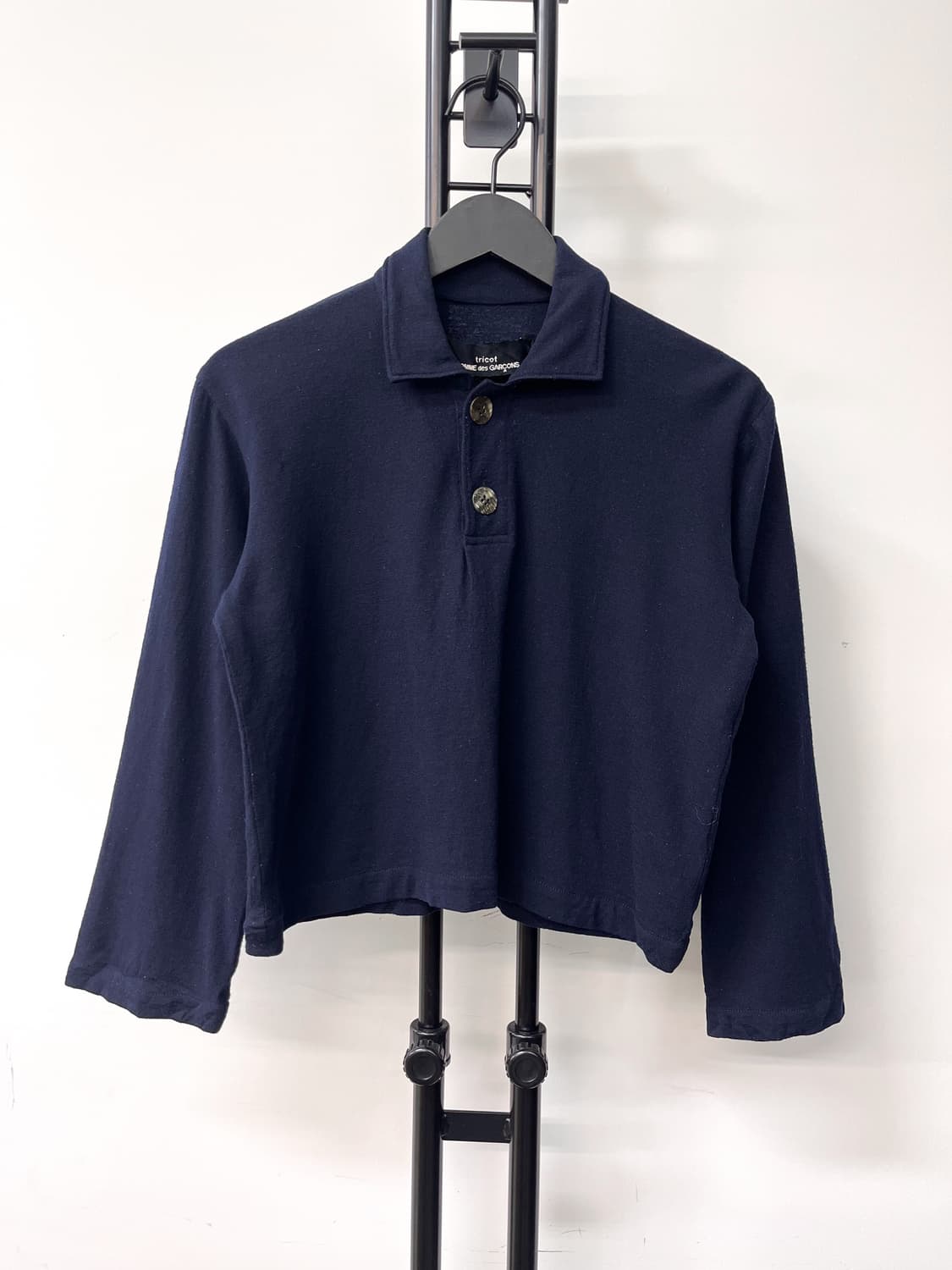 꼼데가르송 트리콧 카라 넥 울 니트 상품이미지1