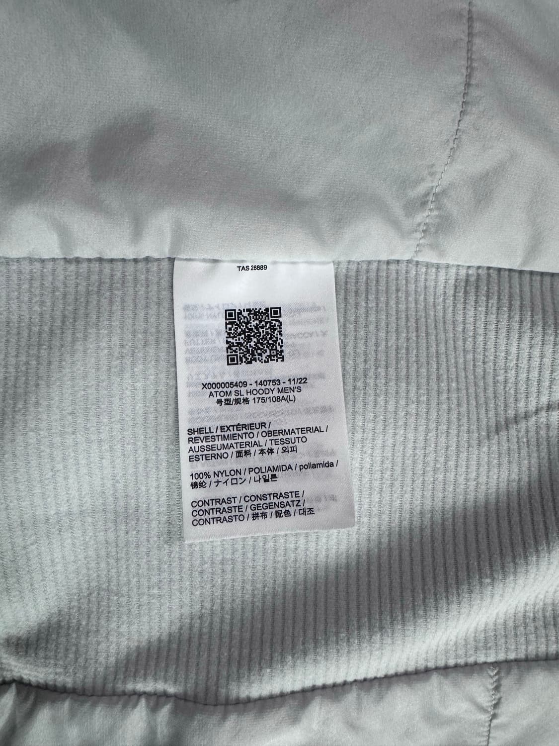 (새상품급) 아크테릭스 아톰 sl 후디 솔리튜드 상품이미지10