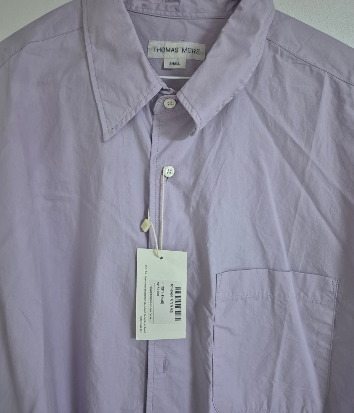 (새상품) 토마스모어 페이퍼셔츠 연보라 S 상품이미지2
