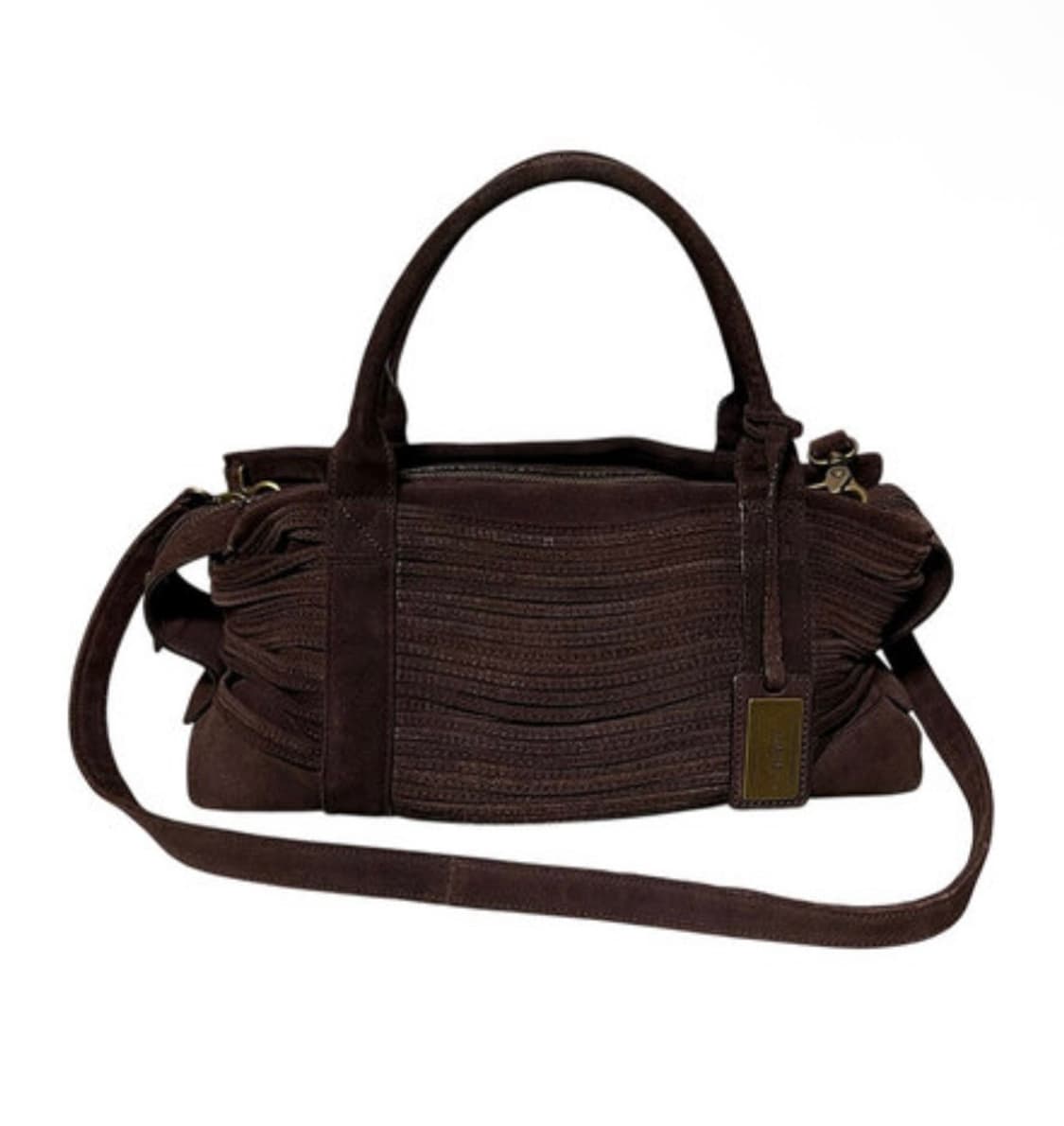 Armani Collezione 스웨이드 프린지 숄더백 소가죽 상품이미지2