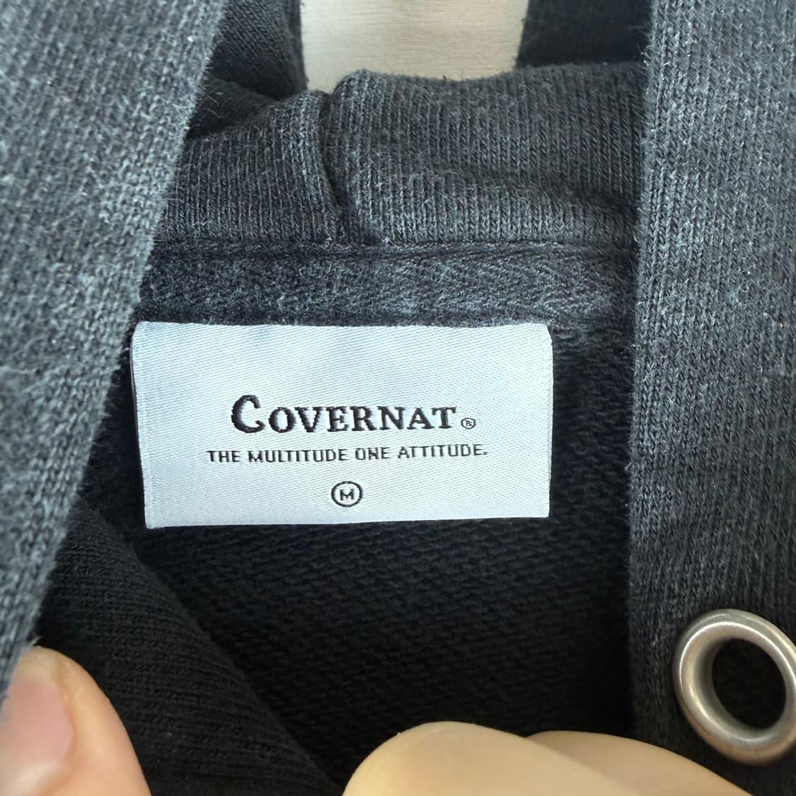 M) 커버낫 C로고 후드 티 블랙 상품이미지3