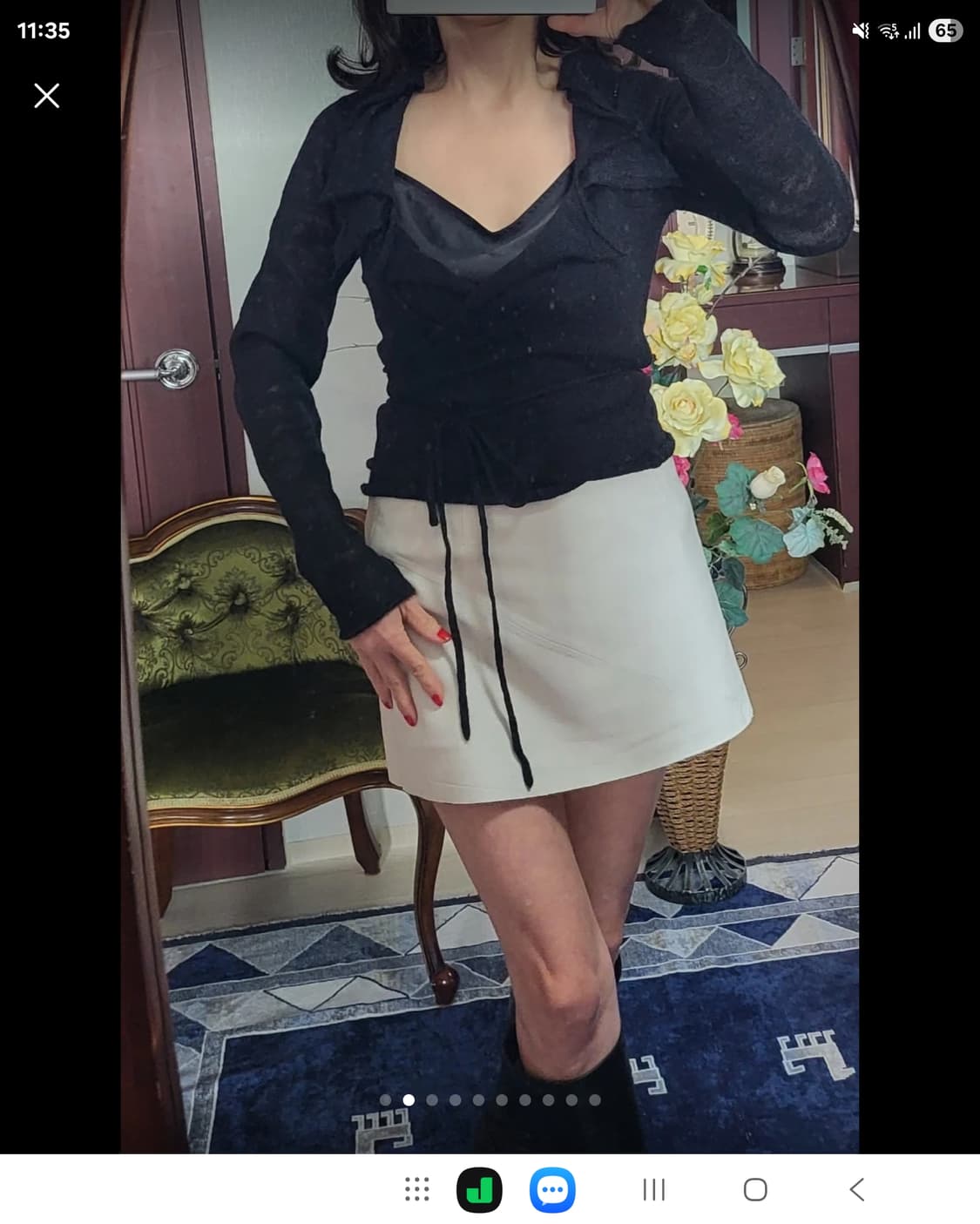 스페인 망고 MNG  랩 가디건 블랙 상품이미지3