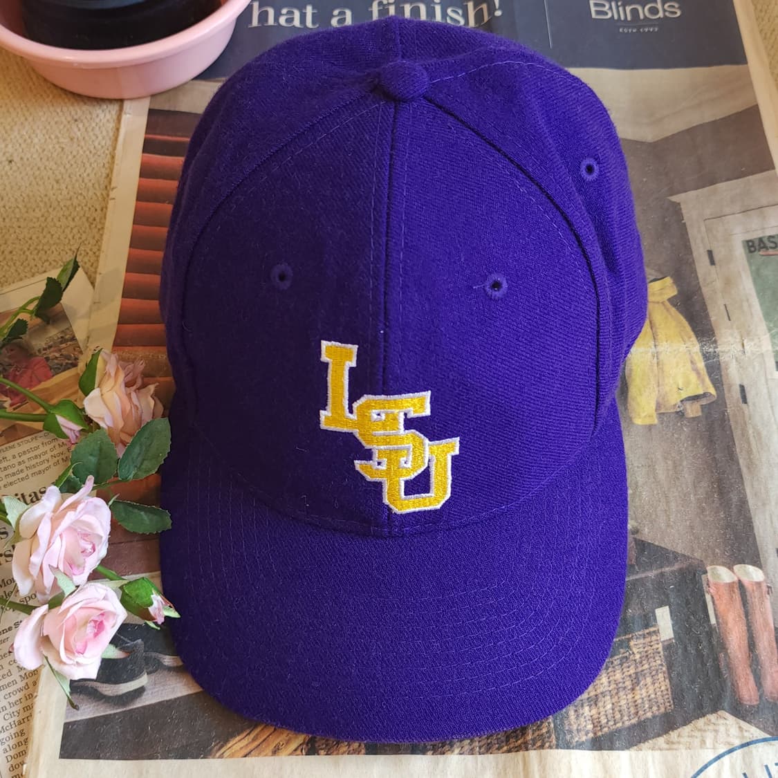 90s 빈티지 모자 미국 대학 스포츠 팀 빈티지 울캡 lsu tigers 상품이미지2