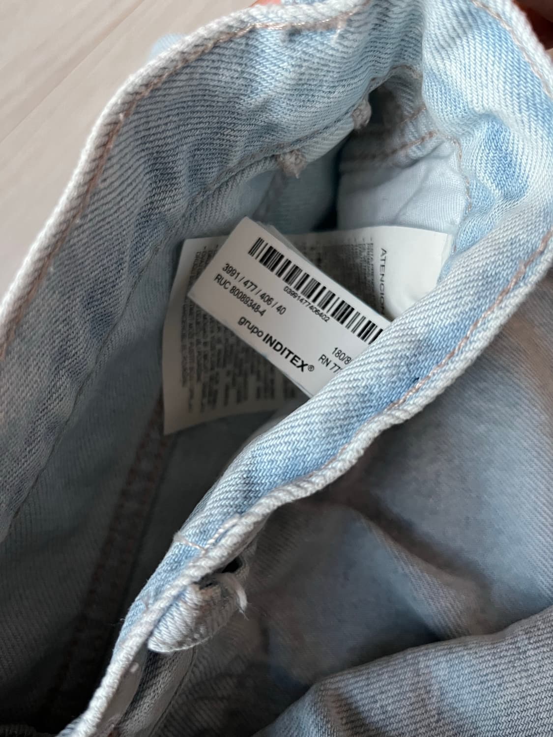 라이트블루 빈티지 워시드 데님팬츠 상품이미지6