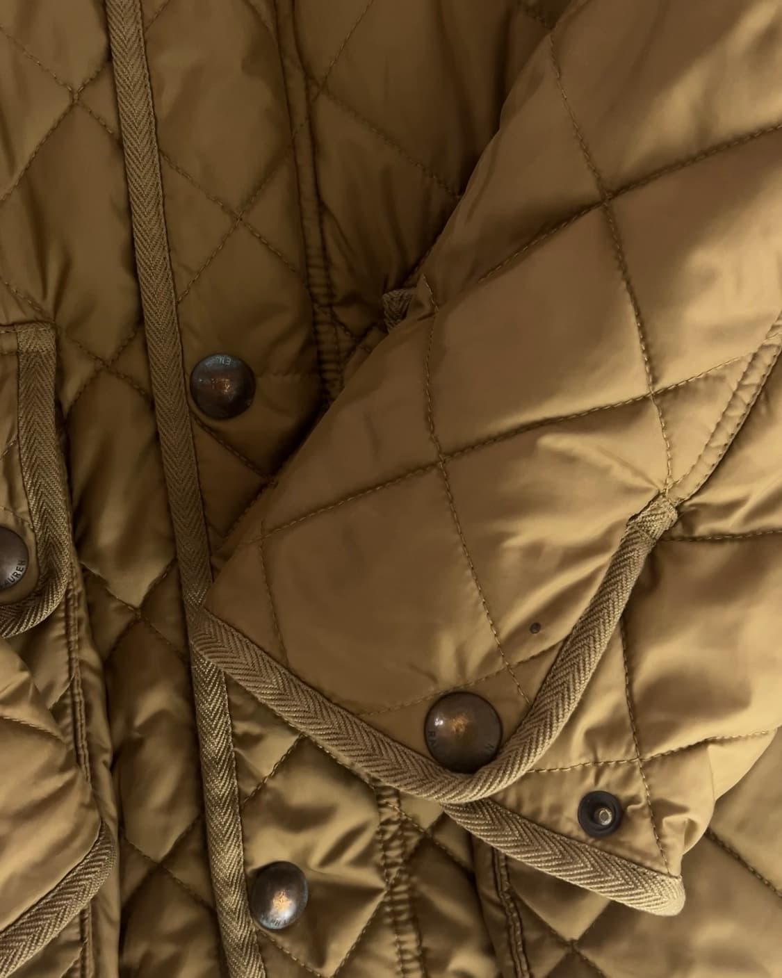 폴로 랄프로렌 브라운 캠튼 퀼팅 자켓 M 상품이미지4