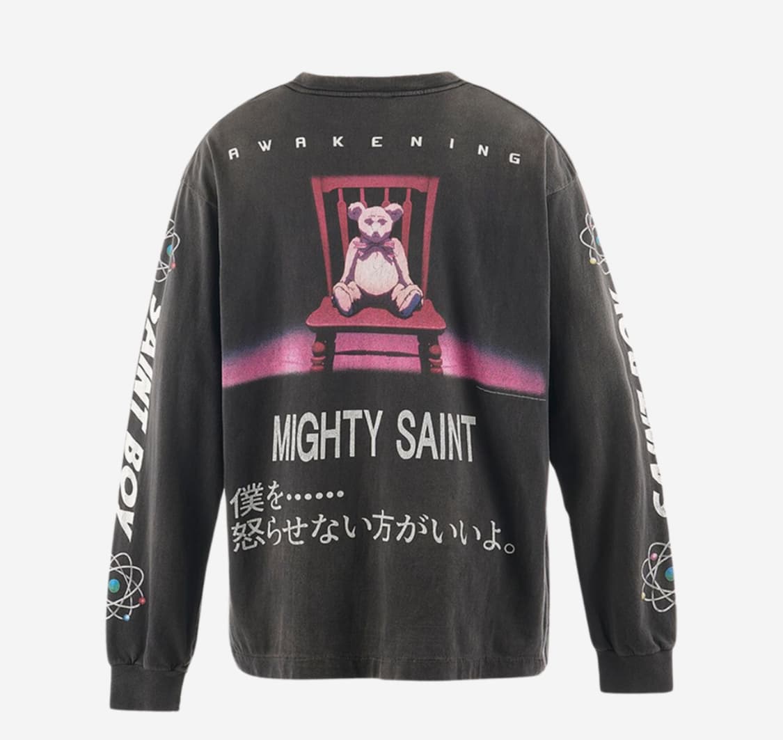 [L,XL] 세인트 미카엘 x 플루토 롱슬리브 블랙  상품이미지2