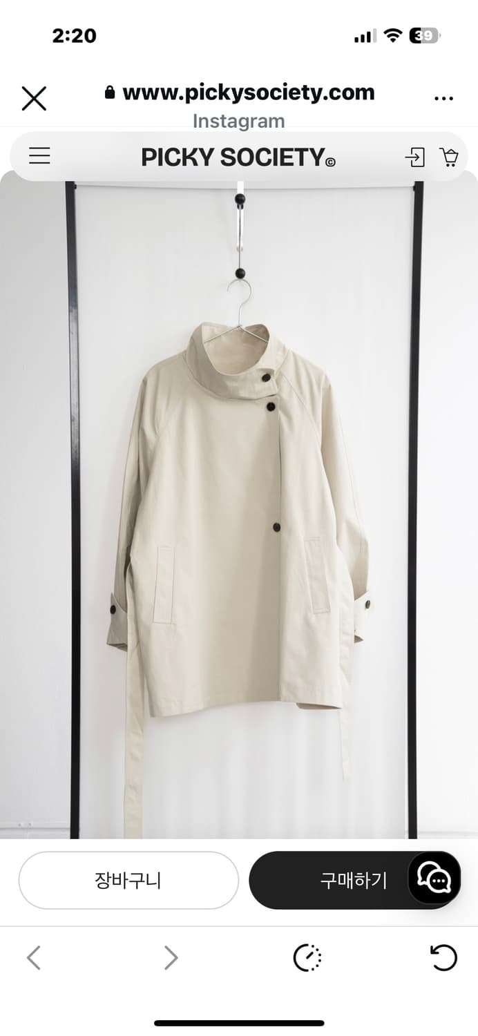 피키 소사이어티 트렌치 코트 베이지 Middle Trench Coat 상품이미지4