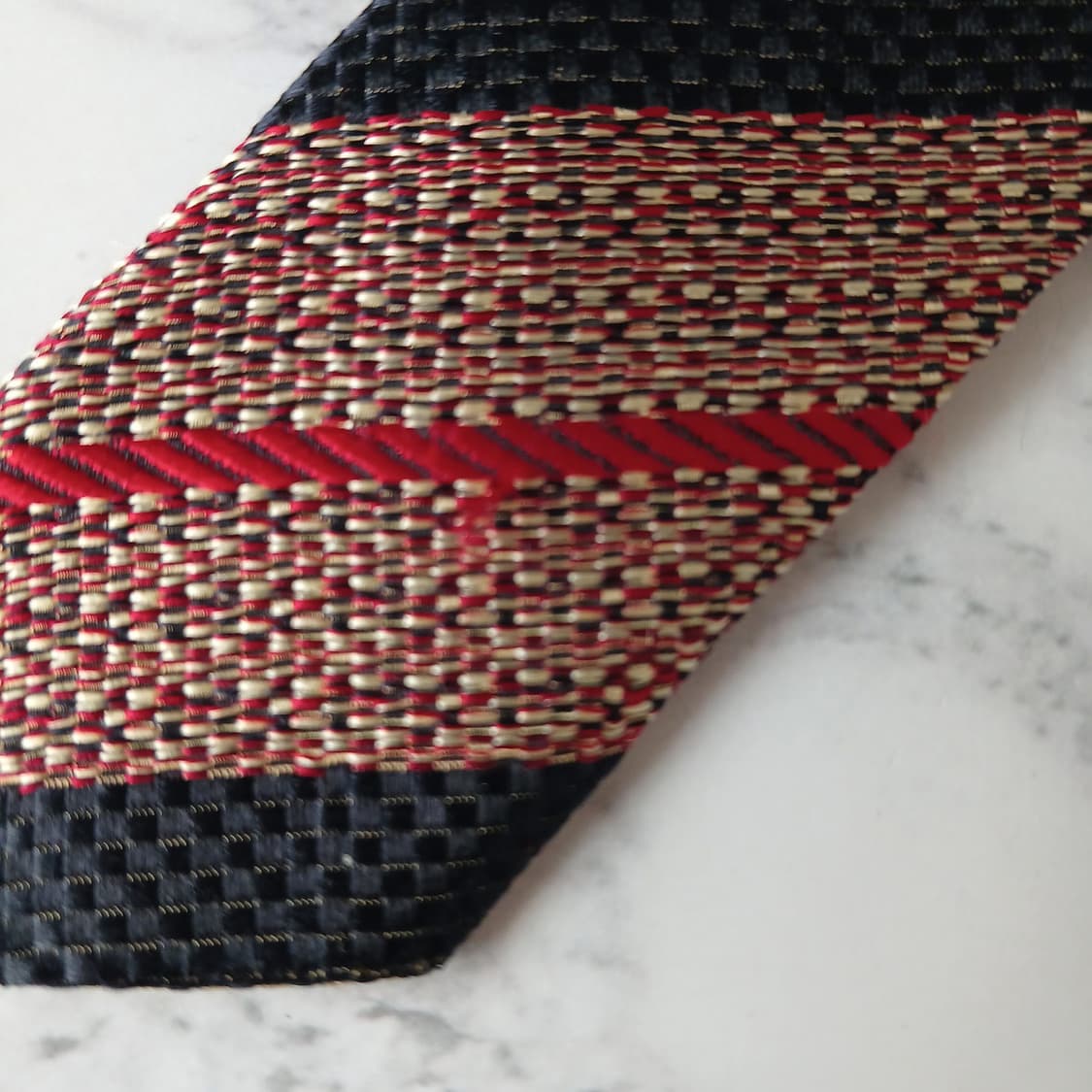 지방시 실크 브라운 스트라이프 넥타이 9.9cm B등급 E857
 상품이미지10