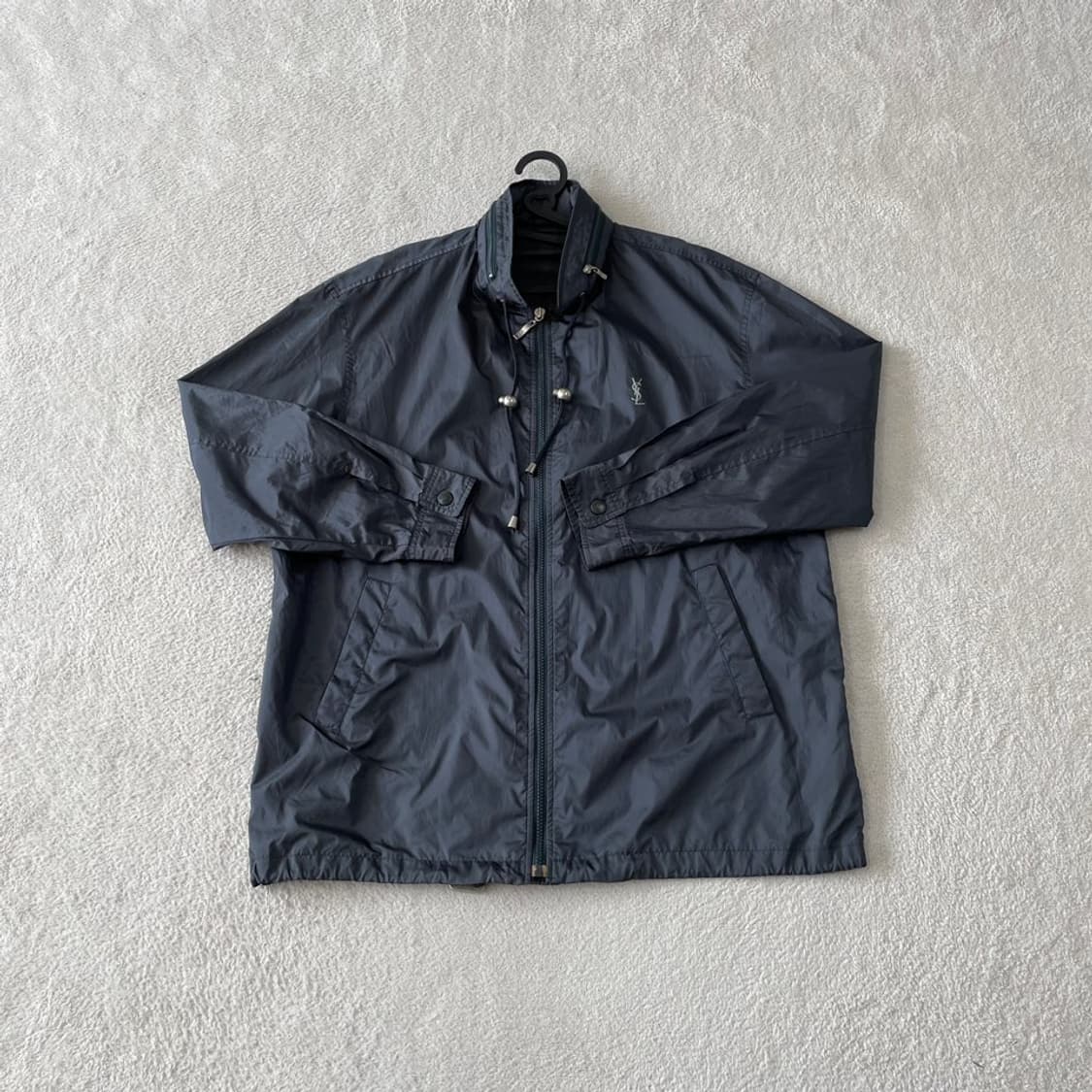 110 입생로랑 올드스쿨 백로고 바람막이 블루종 자켓 상품이미지1