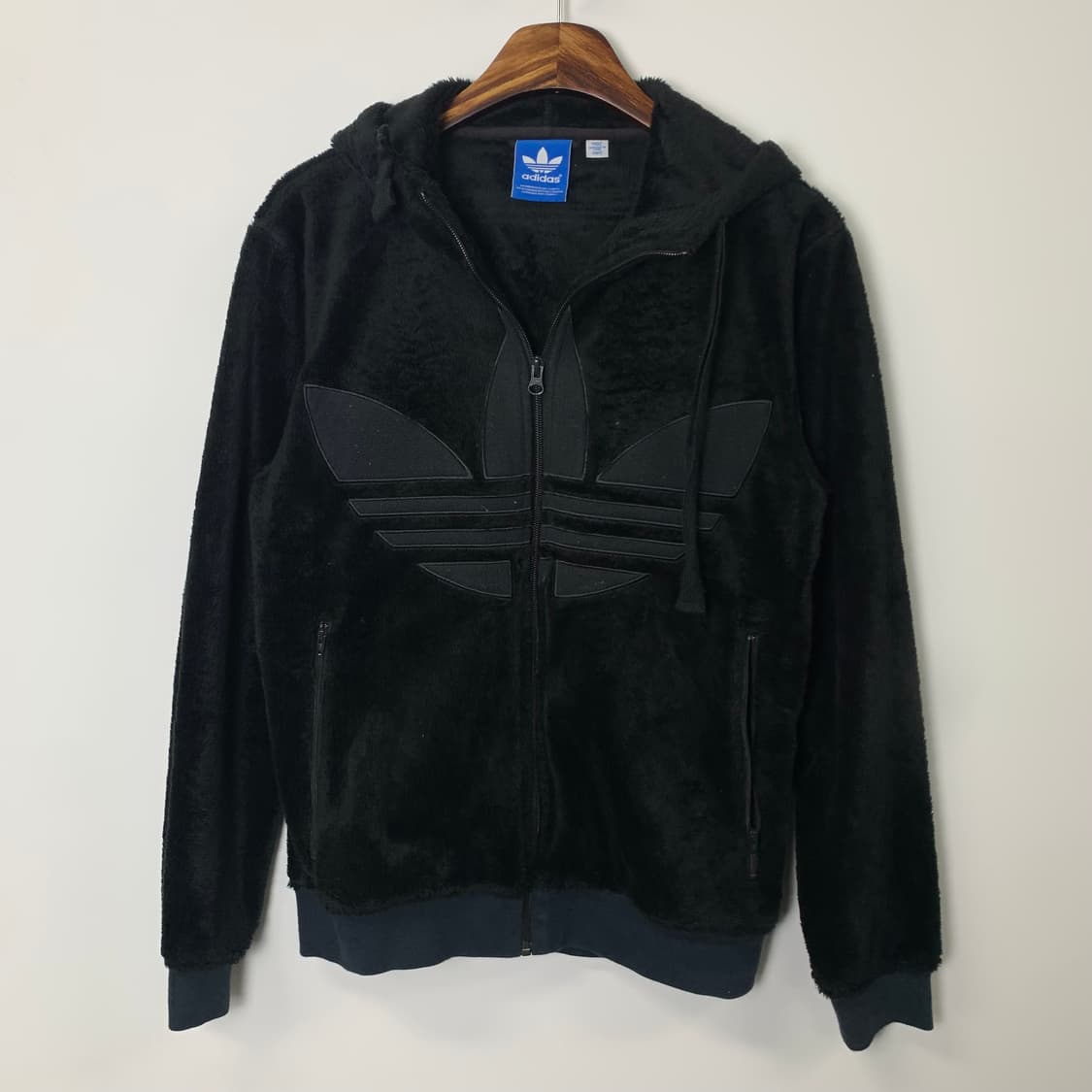 아디다스 빅로고 블랙 쉐르파 자켓 상품이미지2