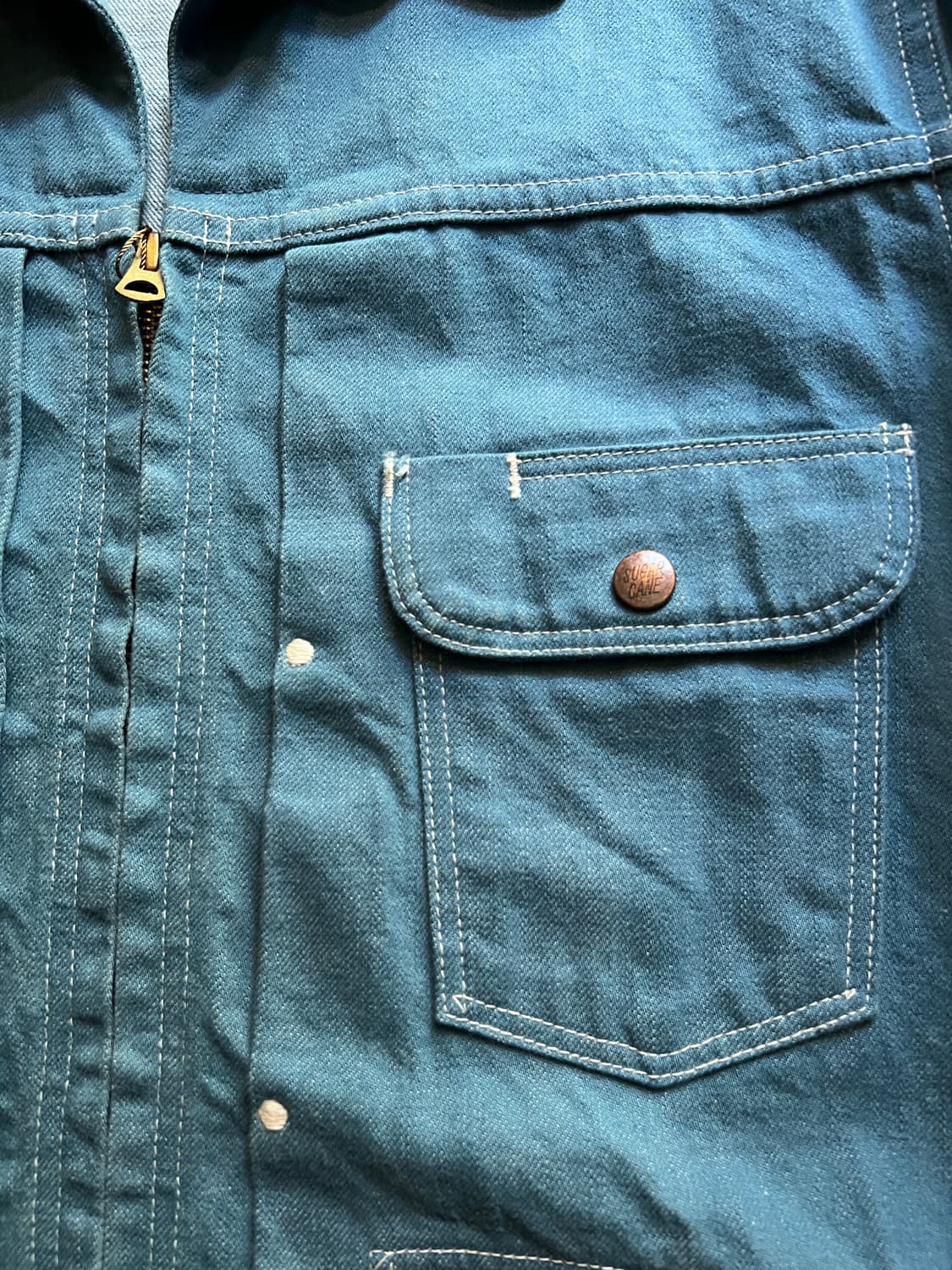 [M]슈가케인 랭글러 11mjz 복각 데님 트러커 자켓 상품이미지3