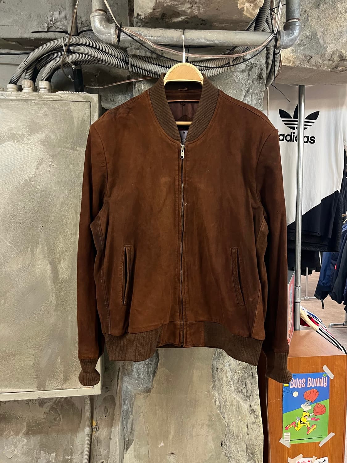 빈티지 양가죽 스웨이드 레더 자켓 브라운 L #csz2553  상품이미지1