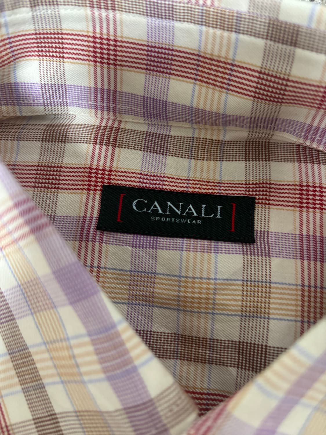 이태리제 CANALI 체크 셔츠 사이즈 105 상품이미지3