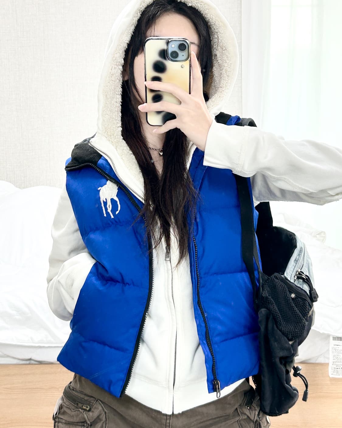 폴로 빅포니 코발트블루 패딩조끼 상품이미지3