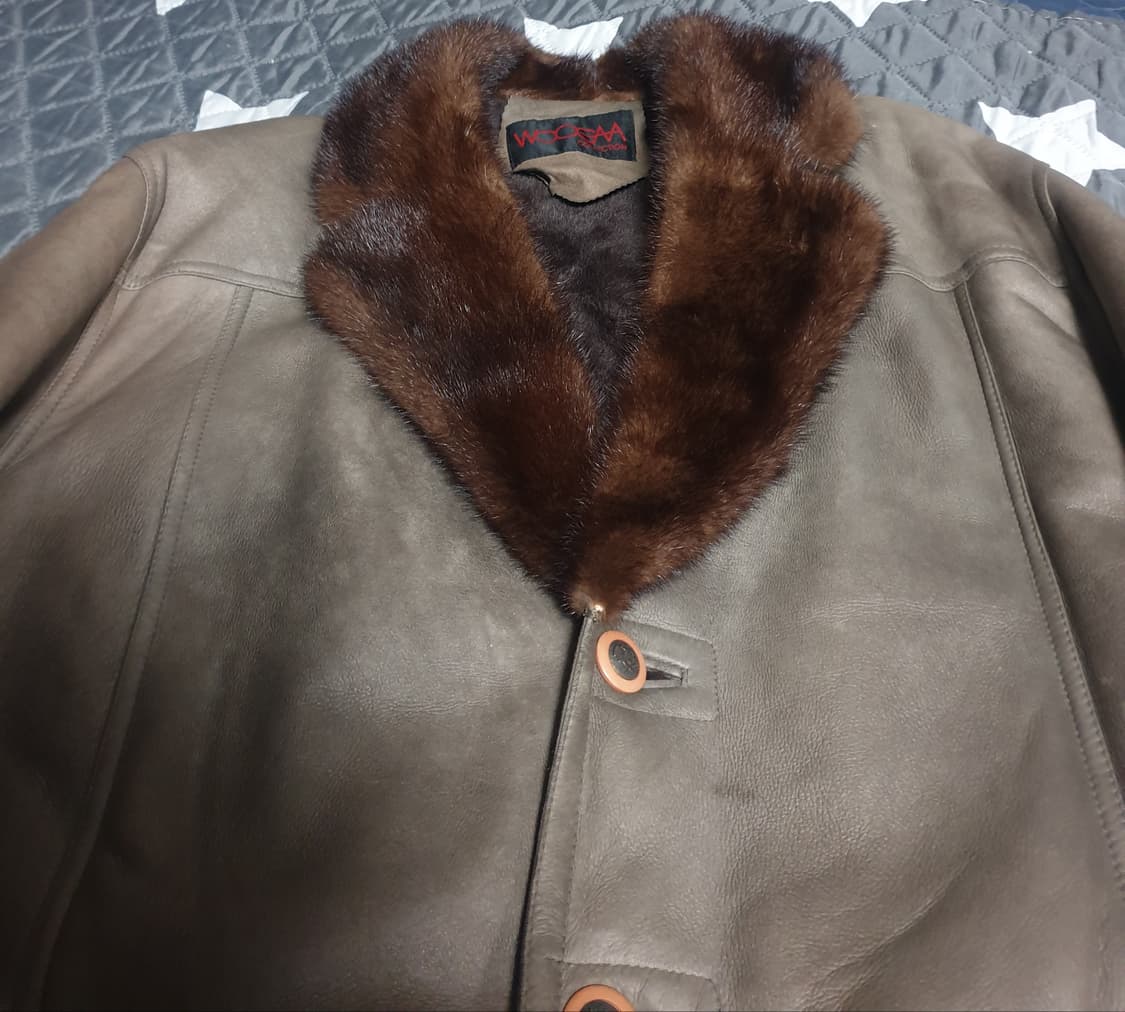WOOGAA 컬렉션 밍크퍼 양가죽 안감양털 헌팅 자켓 (XXL) 상품이미지2