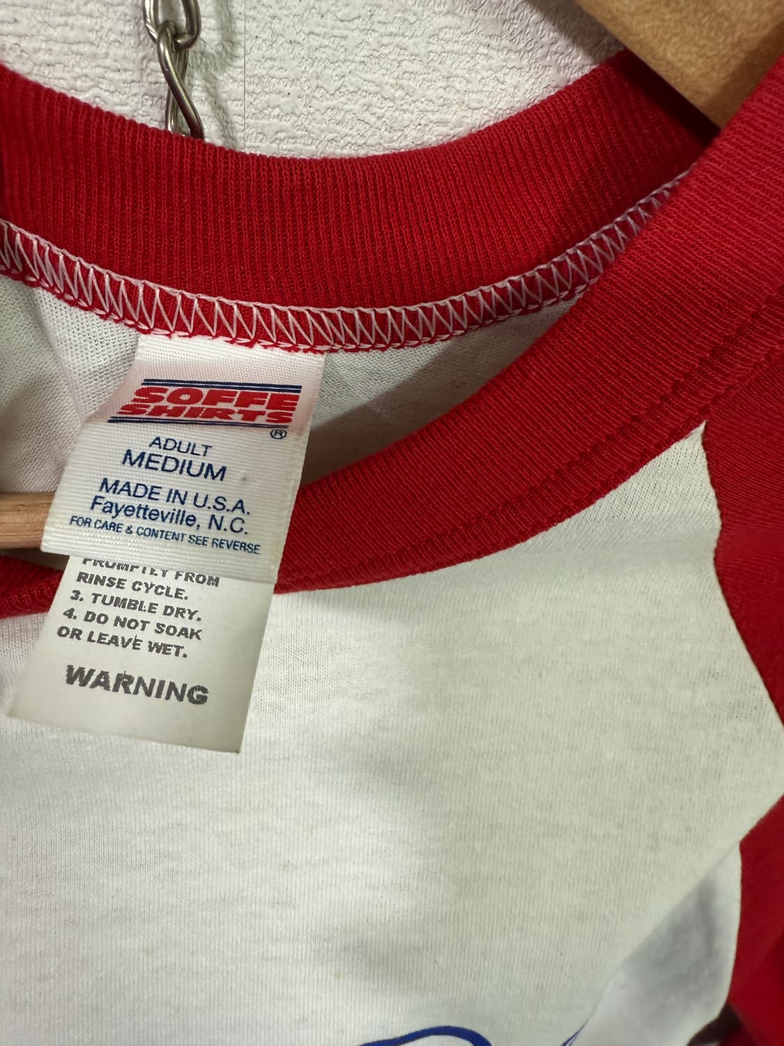 SOFFE 슈퍼 쇼크 70 배색 7부 티셔츠 M 상품이미지3