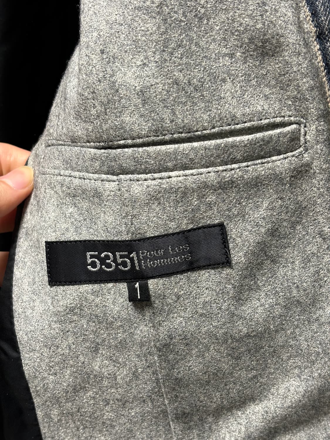 5351 pour les hommes 데님 레이어드 나폴레옹 자켓 상품이미지5