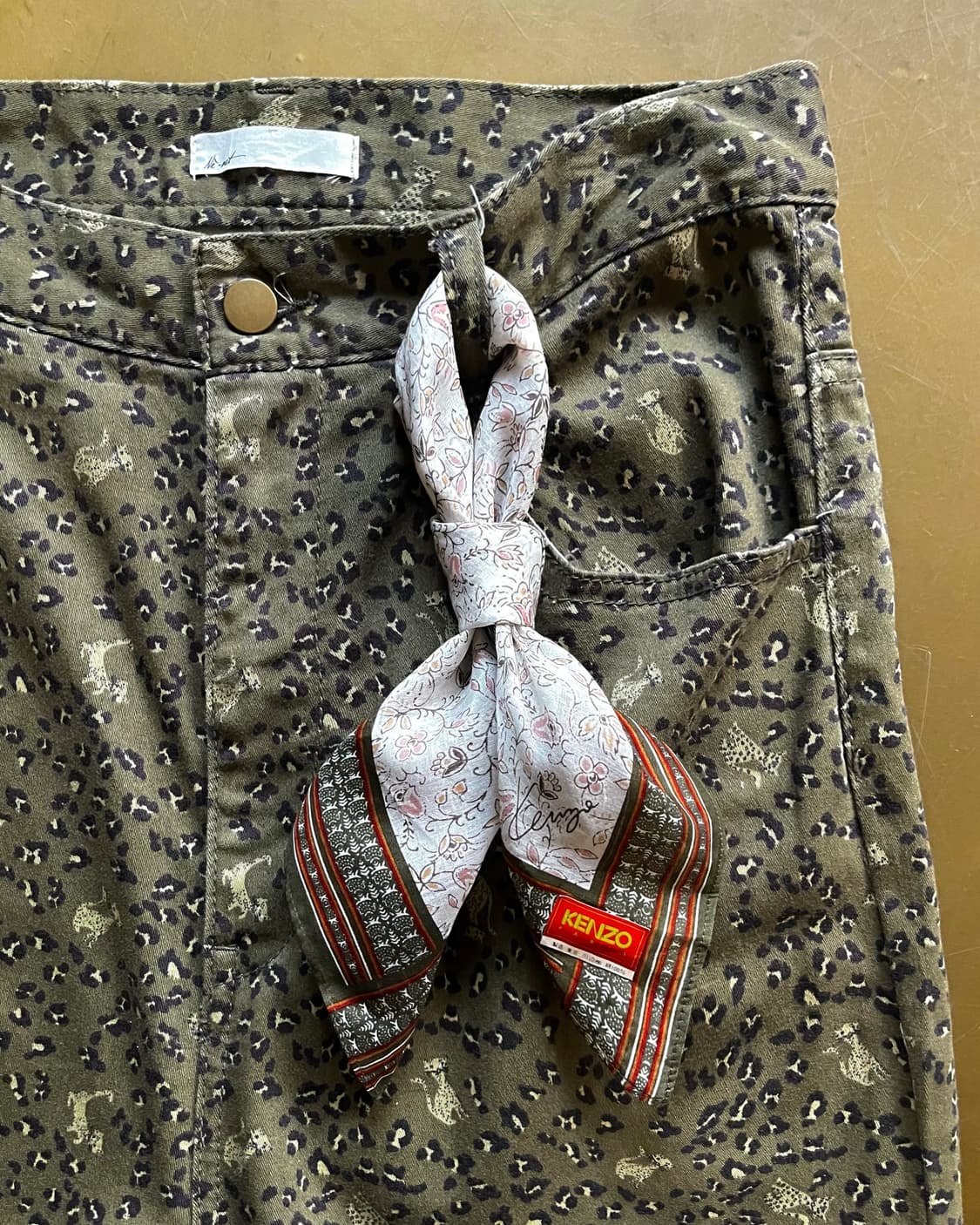 1980-90s Old KENZO Paisley Bandana Scarf 상품이미지3