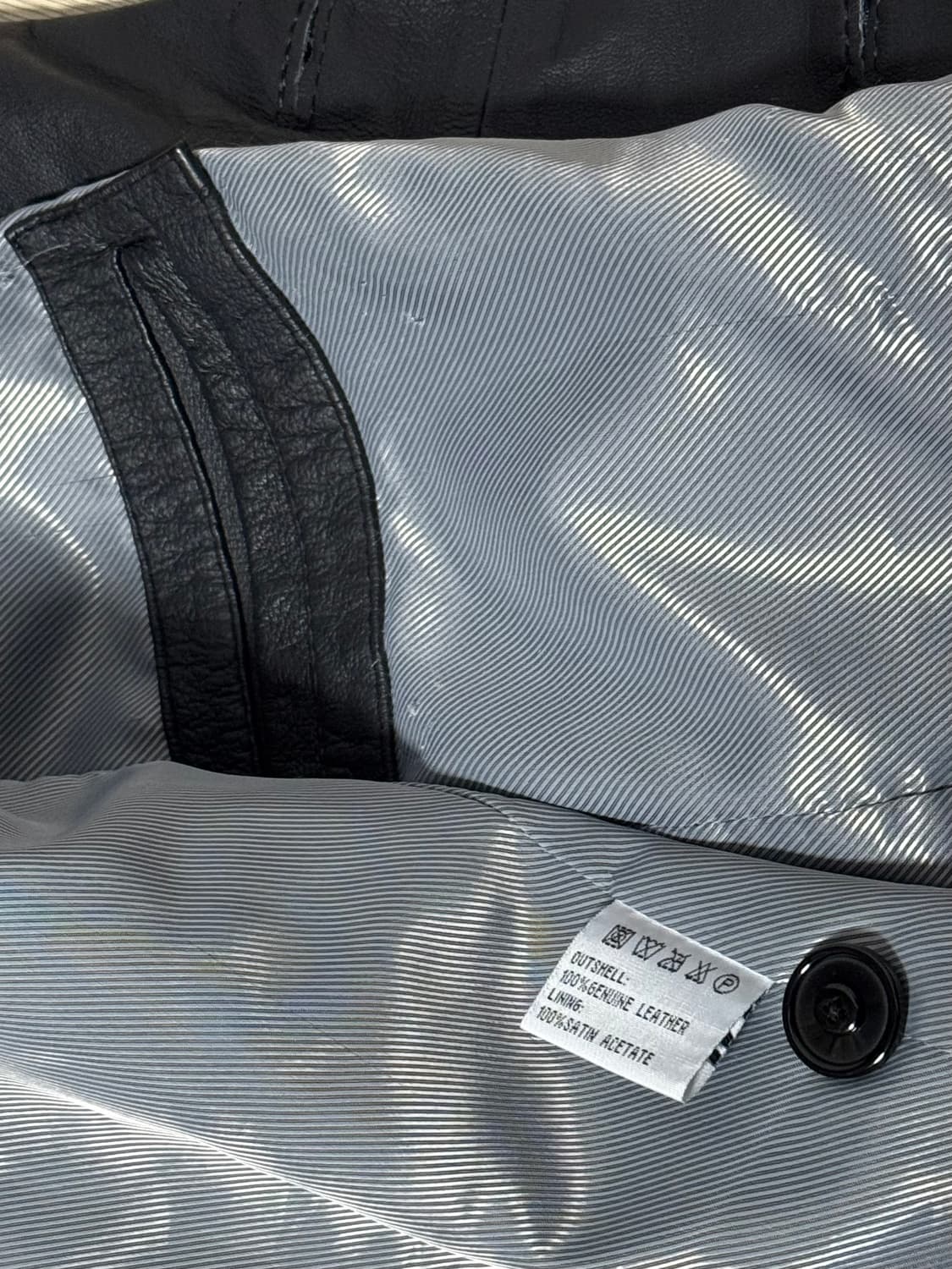 유럽 빈티지 matinee 레더 블레이저 3B 가죽 자켓 블랙 S 상품이미지5