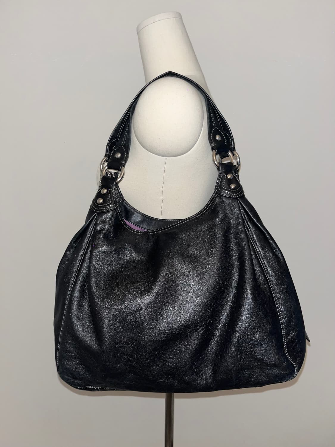 Coach basic allblack shoulder bag 상품이미지5