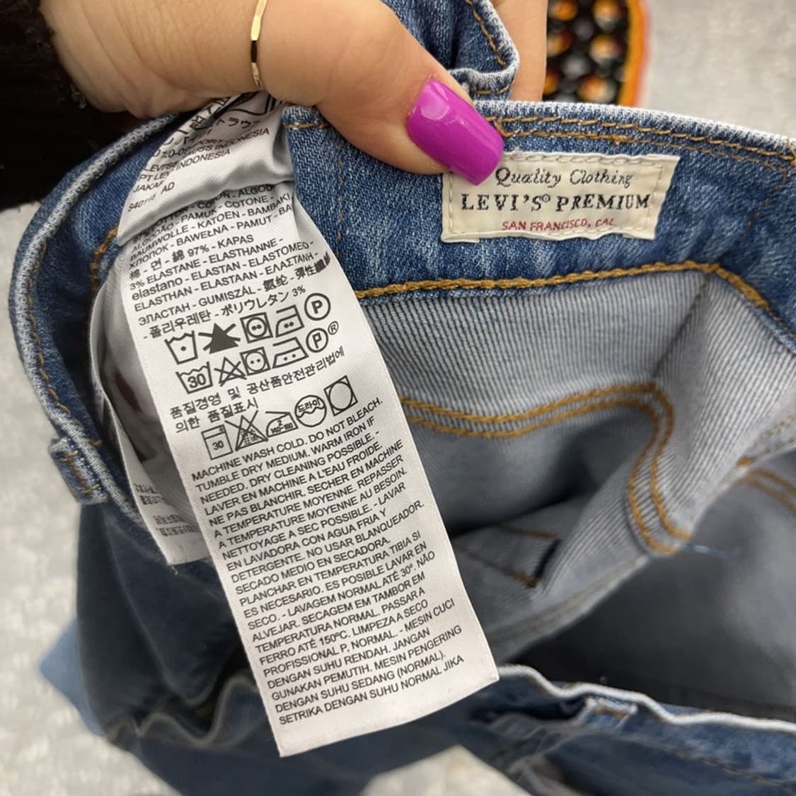 리바이스 HI-BALL 레트로 사이드로고 데님팬츠 34인치 C07143 상품이미지6