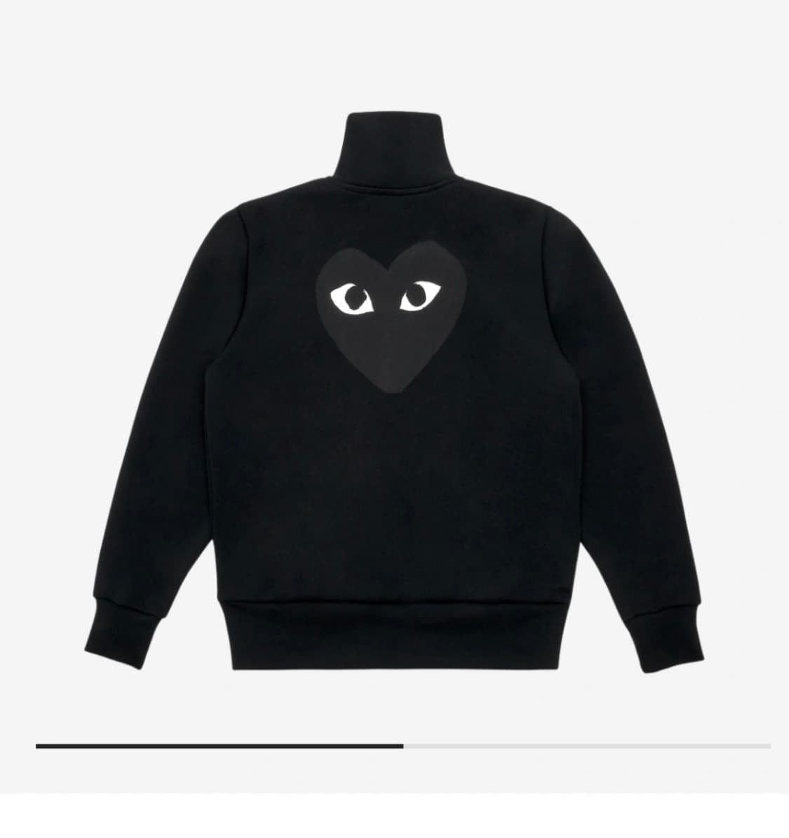 꼼데가르송 빅 블랙 하트집업 스웨트셔츠 블랙 상품이미지2
