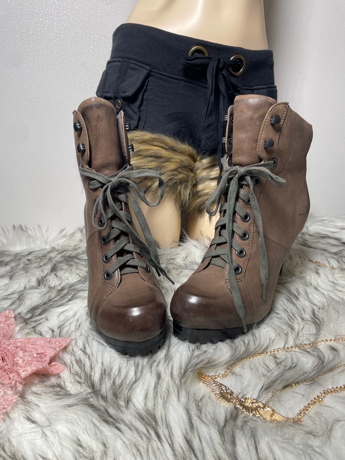 Ash 아쉬 브라운 가보시 부츠 힐 상품이미지2