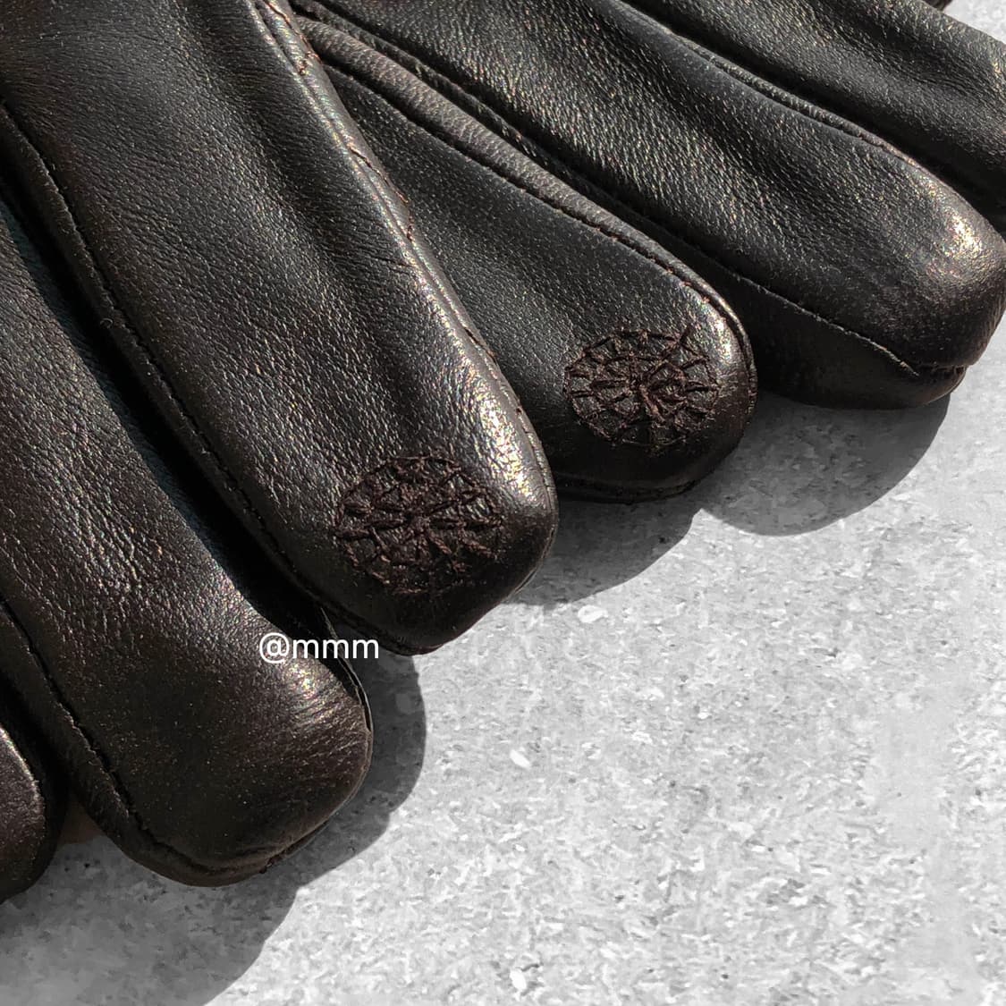 [Unisex] 스마트터치 퀼팅 가죽 장갑 브라운 상품이미지7