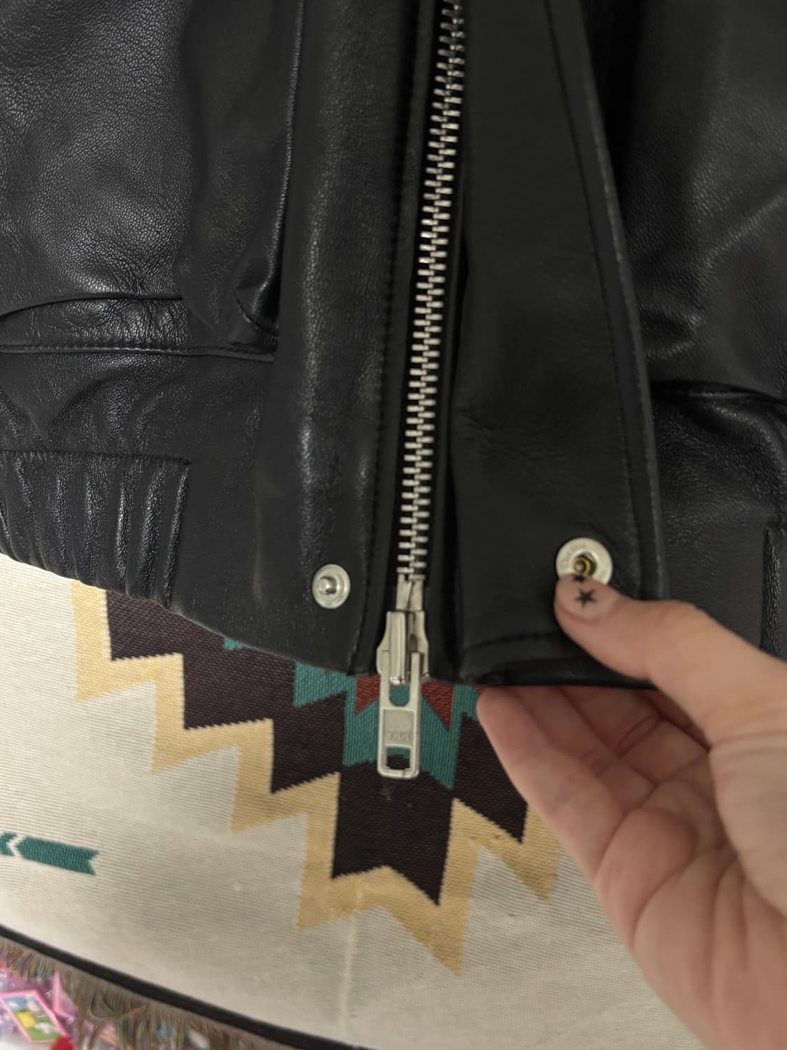 스페로네 양가죽 A-2 가죽자켓 L 상품이미지5