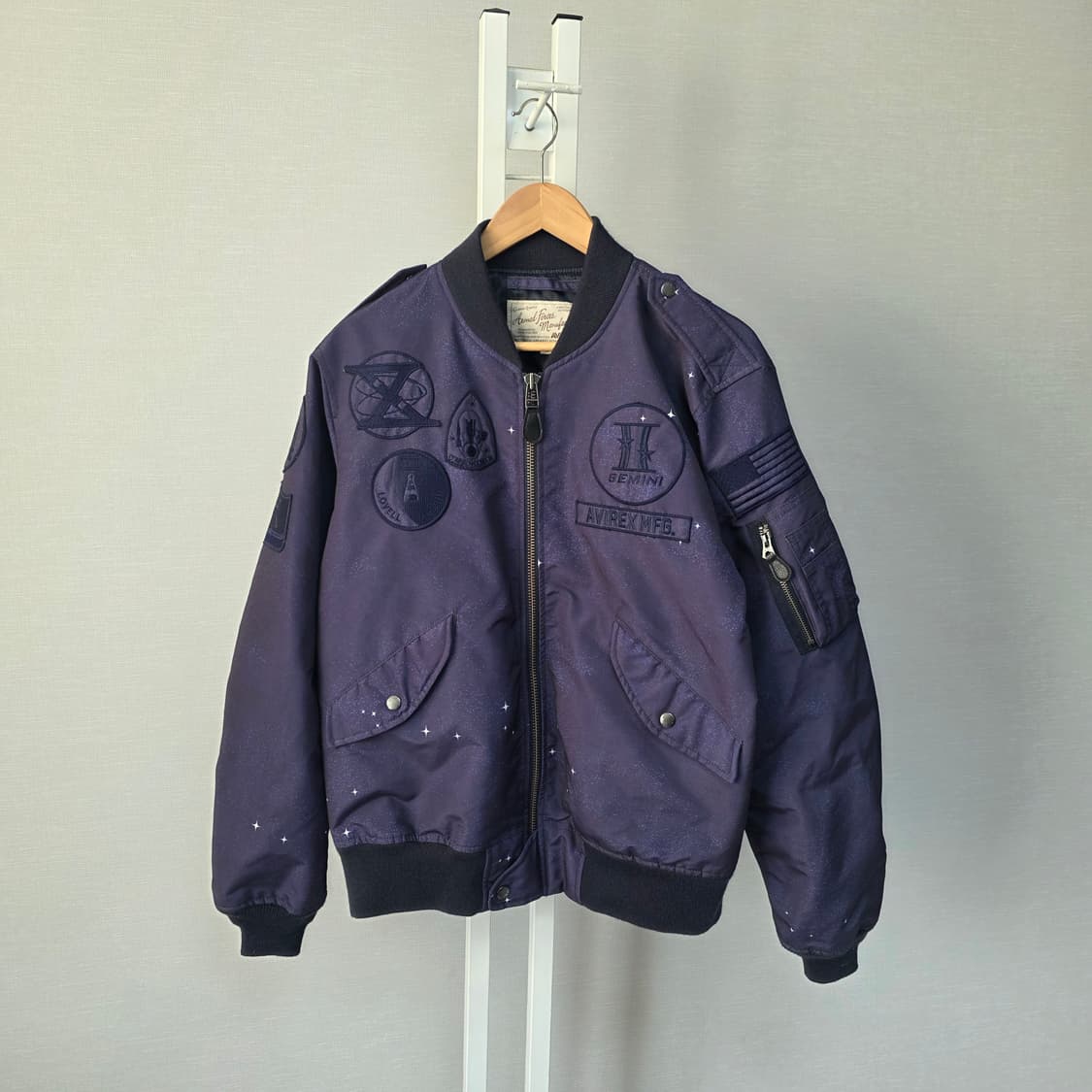 아비렉스 블루종 점퍼 퍼플 패치 상품이미지2
