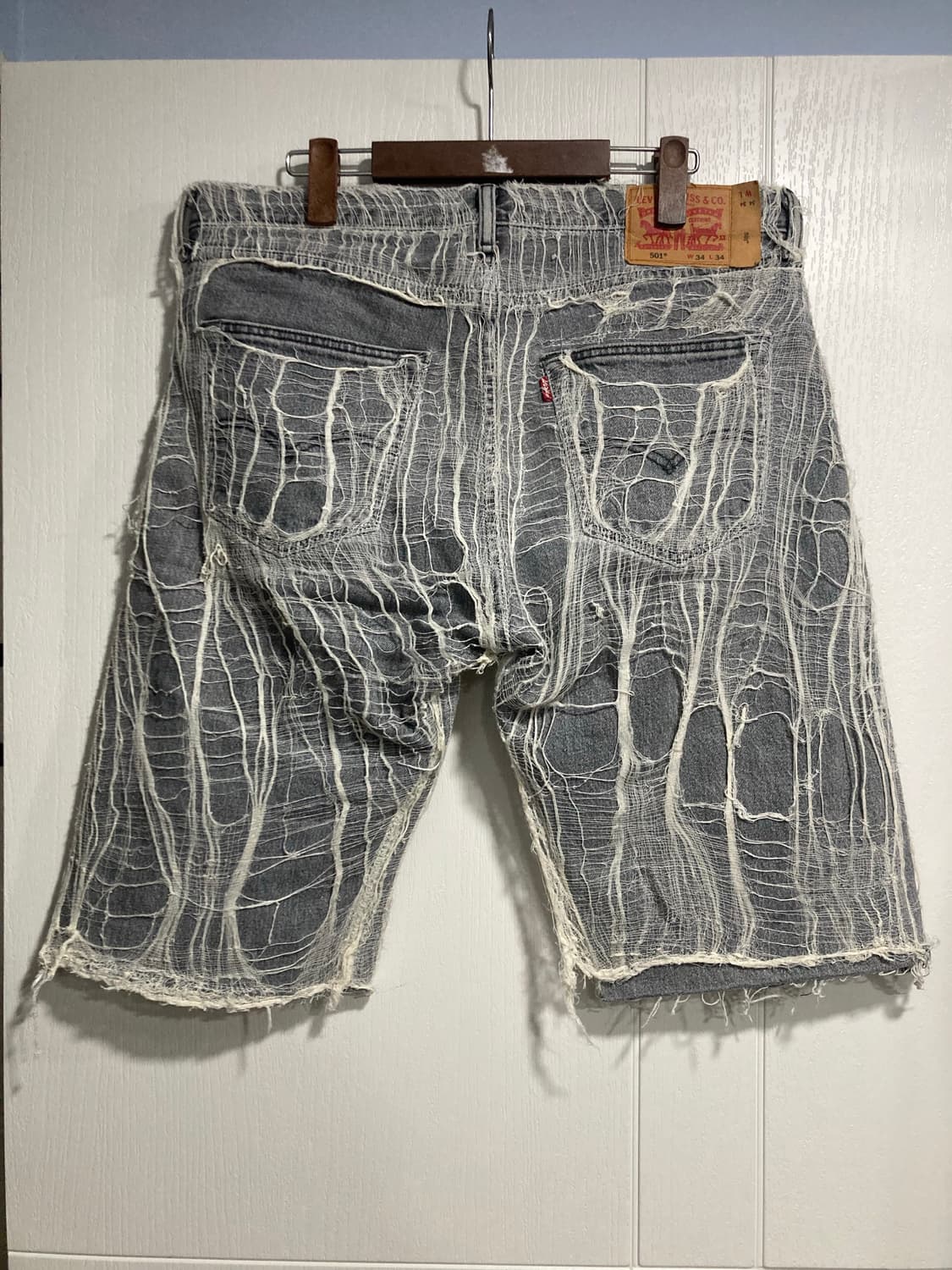 스파이더웹 버뮤다 데님 팬츠 상품이미지5