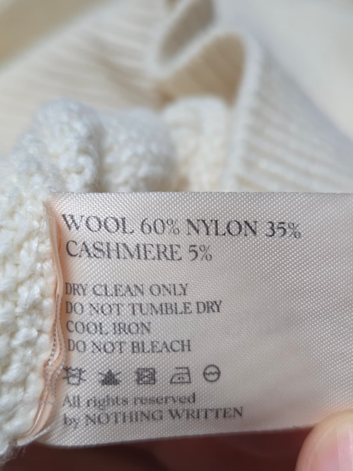 낫띵리튼 울 니트 하프 집업 (크림) 상품이미지4