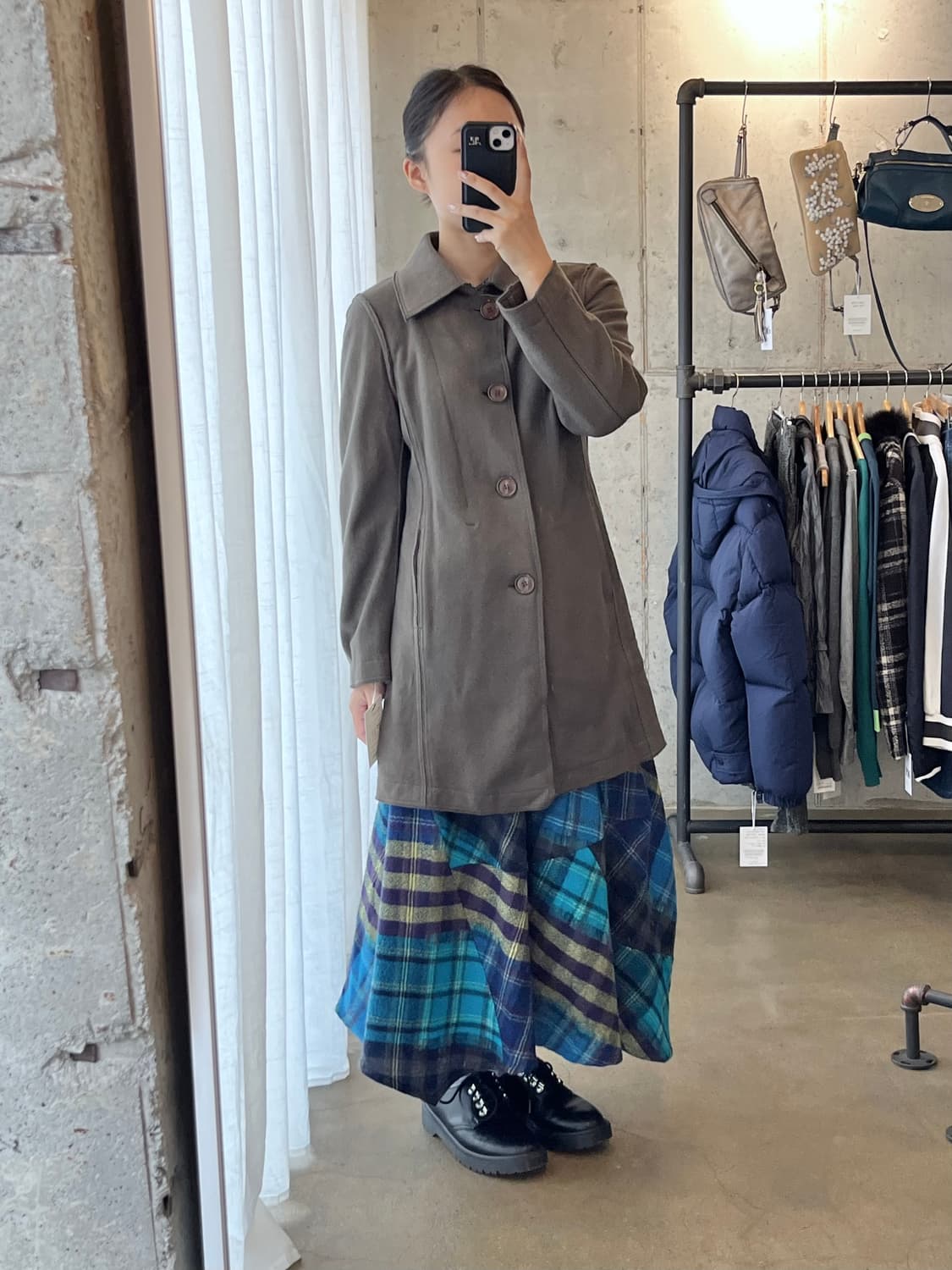 ZUCCA 빅 버튼 롱 코트 상품이미지2