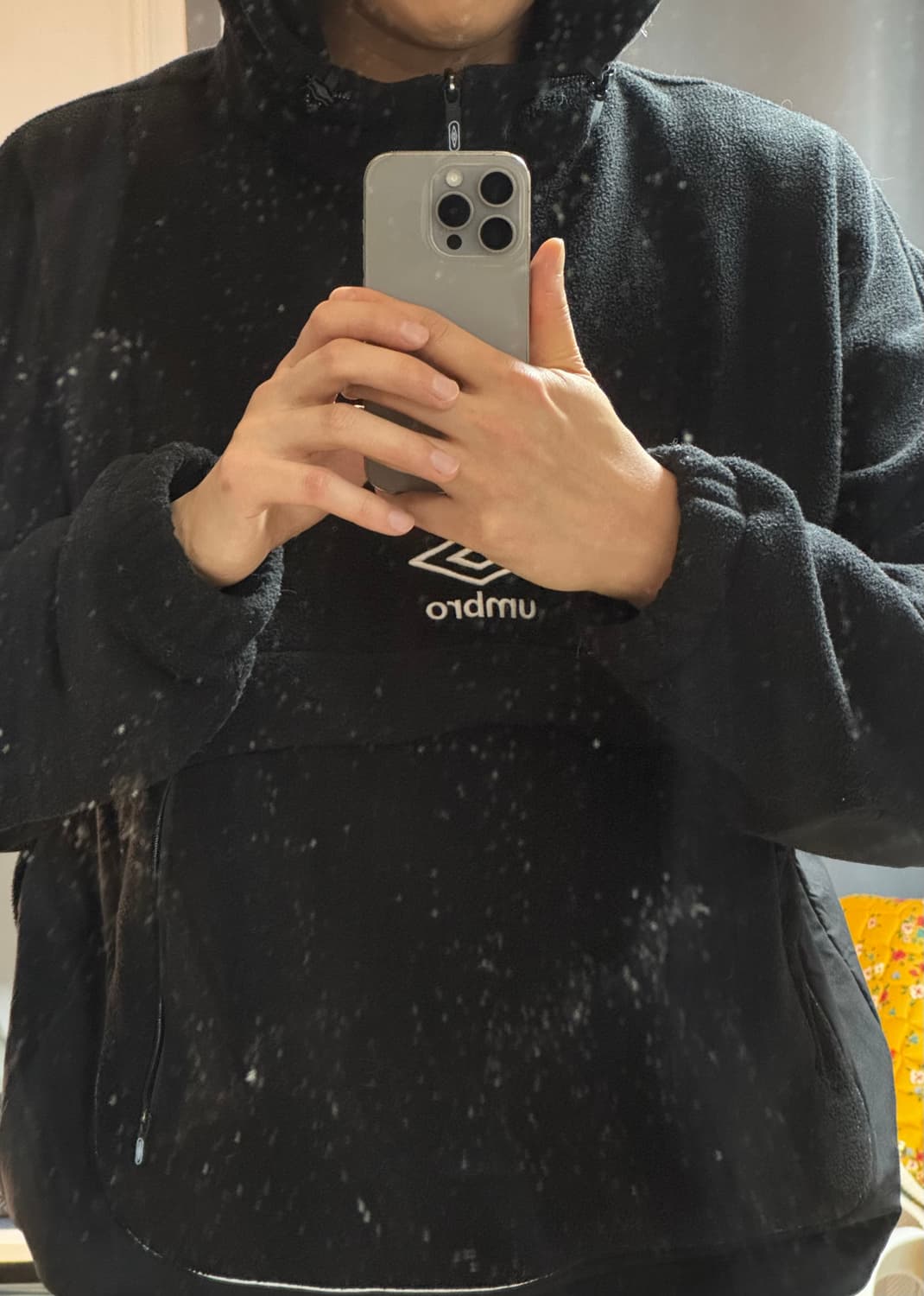 엄브로 후드 플리스 블랙 (XL) 상품이미지1