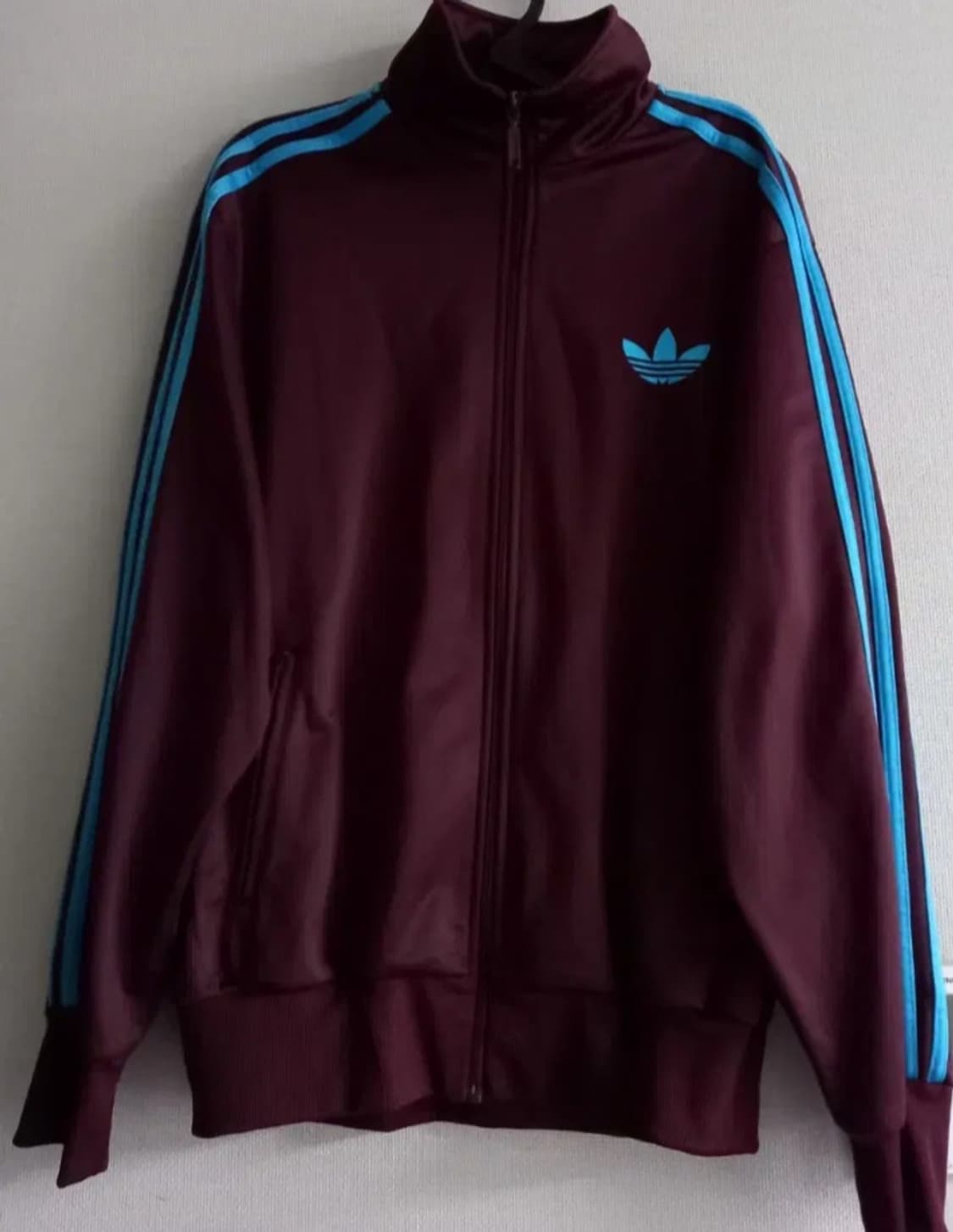 아디다스 파이어버드 버건디 마룬 스카이블루 트랙탑 저지 져지집업 100 상품이미지1