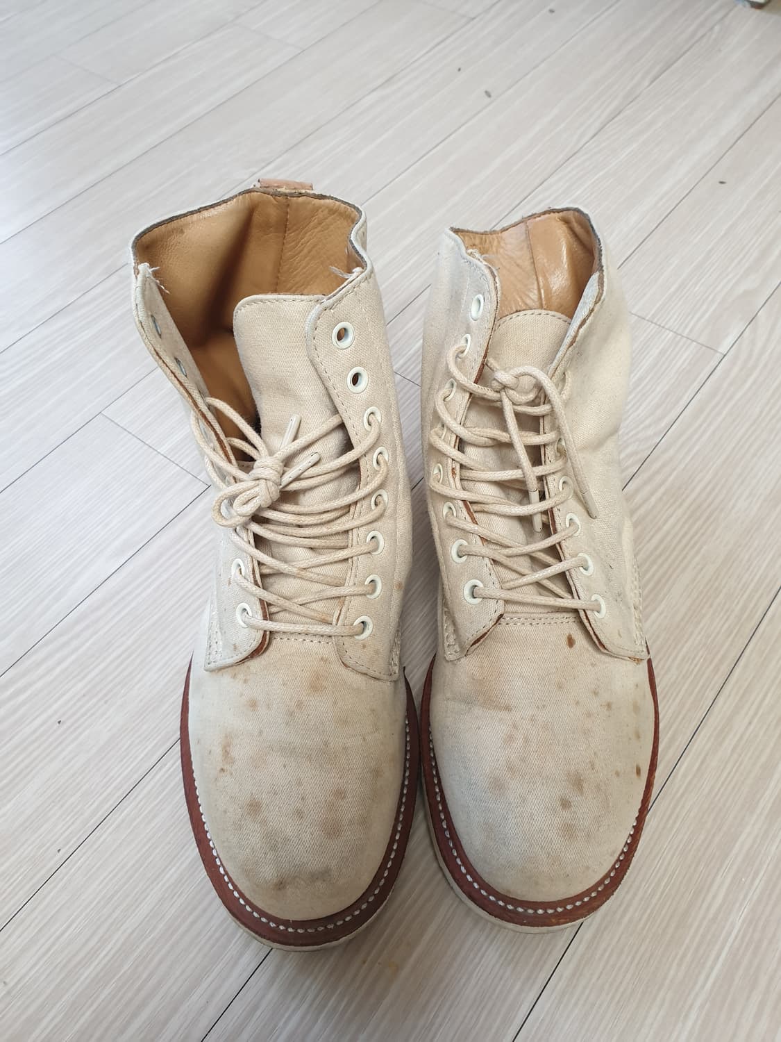 닥터마틴 아이보리색 캔버스 워크 부츠(us9.265-270) 상품이미지1