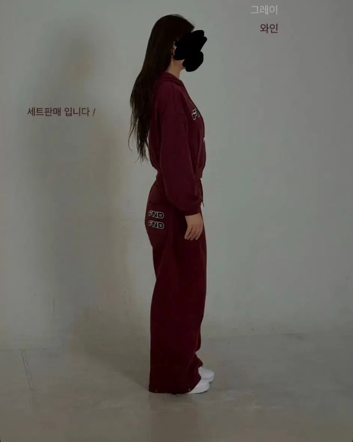 [새상품] fndfnd 픈드픈드 트레이닝 셋업 한정 추리닝 세트 와인 상품이미지2