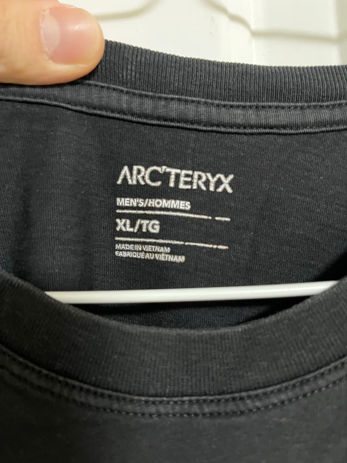 XL 아크테릭스 로고 블랙 반팔 티셔츠 상품이미지3